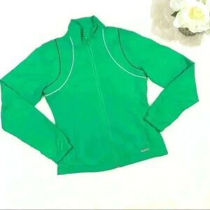 Vintage Reebok 70’s Style Cinch Cuff Athletic Zip Windbreaker Jacket Size XS